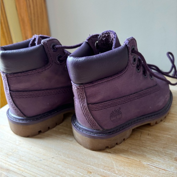 Timberland Purple Boots 6C - Picture 2 of 4